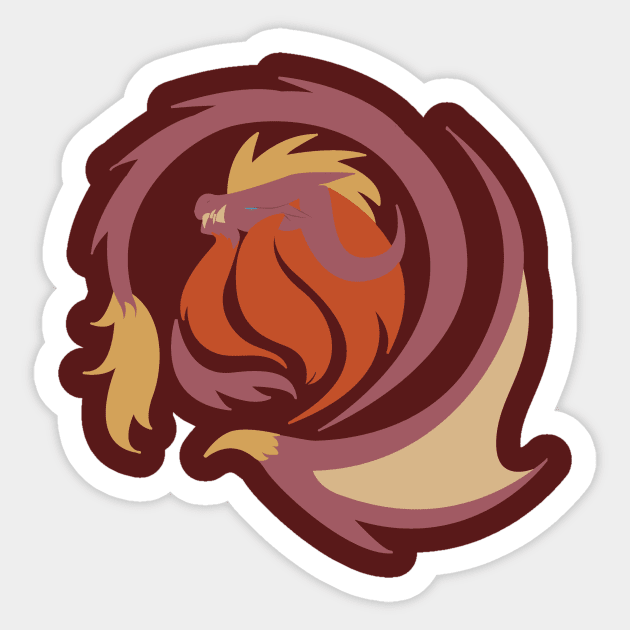 Emperor of Flames - Teostra Sticker by kinokashi